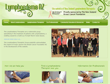 Tablet Screenshot of lymphoedemanz.org.nz